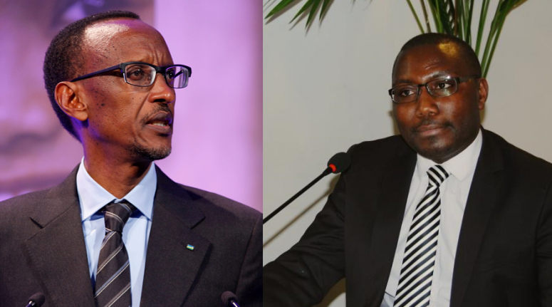 President Paul Kagame (left) FatherThomas Nahimana (right), leader of Ishema ry'u Rwanda party