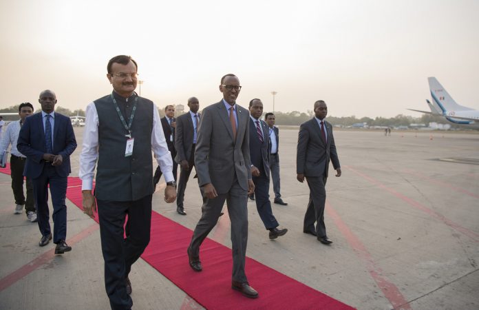 Paul Kagame in India. January 9th; 2017